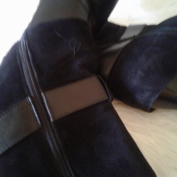 Italy leather boots designer  size 7 excellent condition - Picture 3 of 4